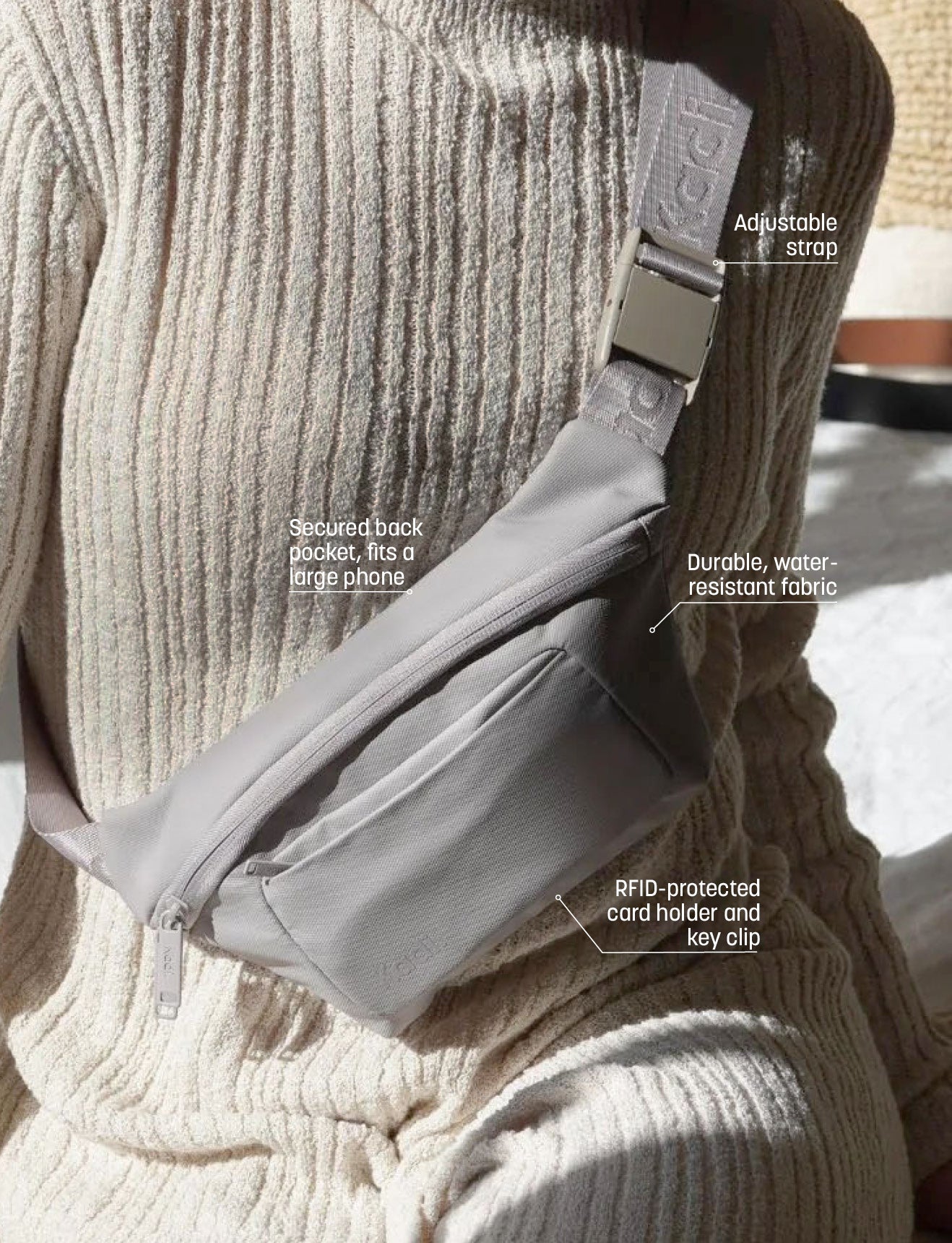 On-the-Go Belt Bag In Pebble