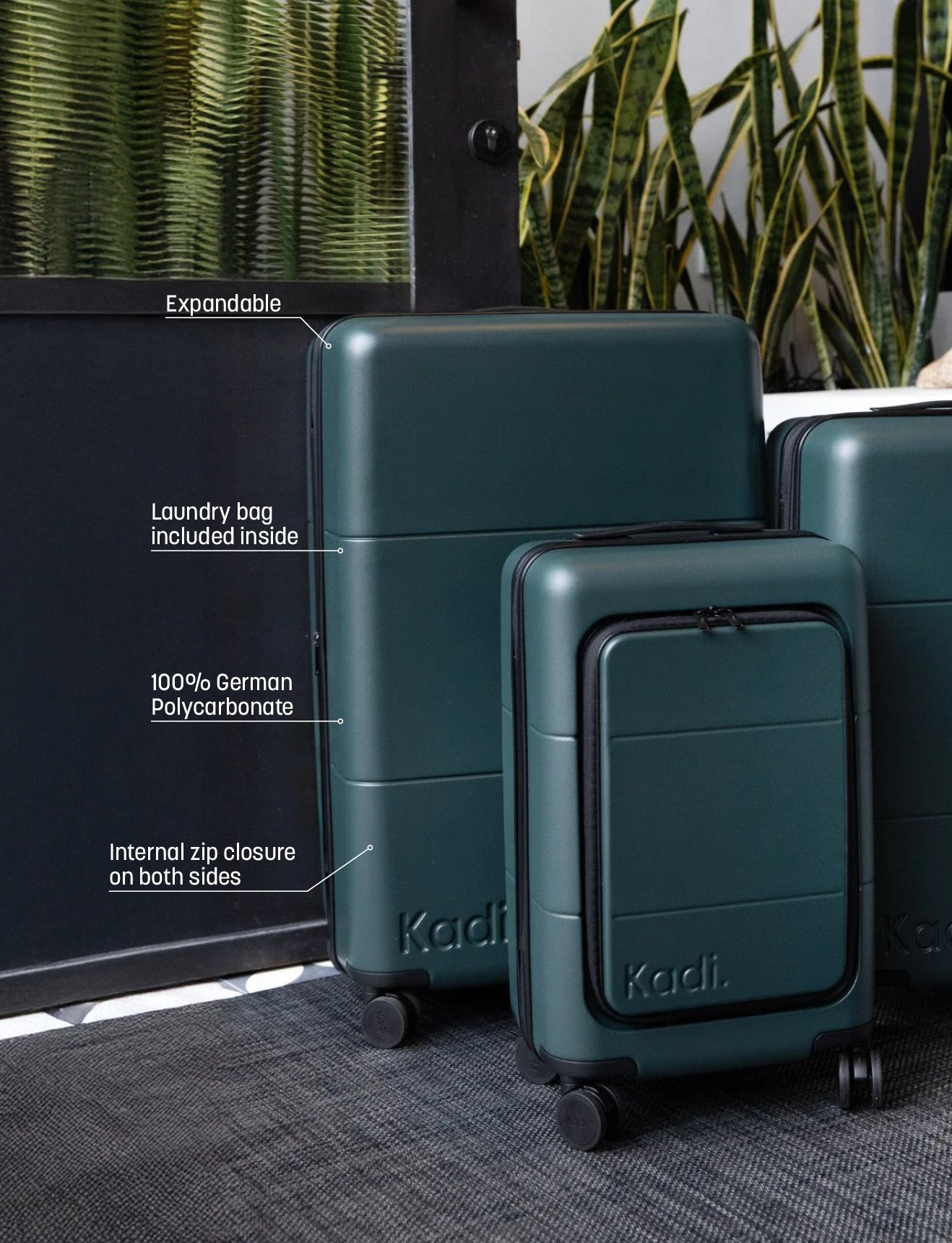 Check-In Large in Forest Green