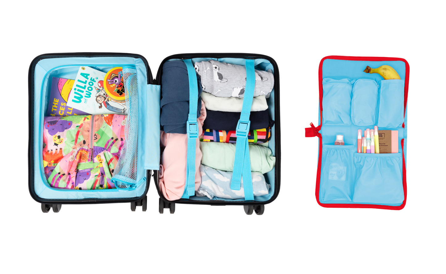 Kids Carry-On Adventure in Light Blue/Red