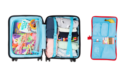 Kids Carry-On Adventure in Light Blue/Red